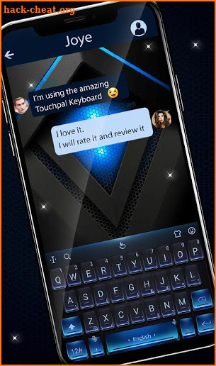 Black Blue Metal Keyboard Theme screenshot