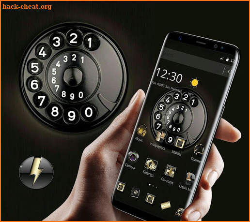 Black Business Delicate Telephone Theme screenshot