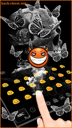 Black Butterfly Skull Keyboard screenshot