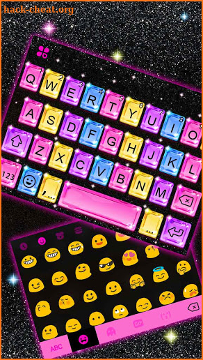 Black Crystal Color Keyboard Background screenshot