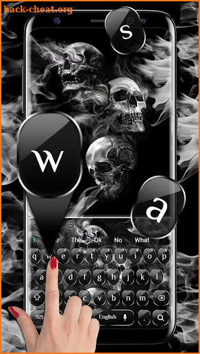 Black Death Reaper Skull Keyboard Theme screenshot