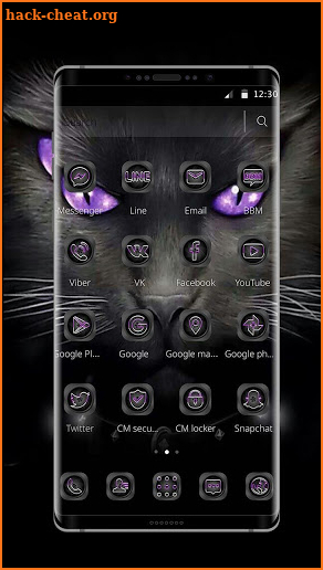 Black Evil Cat Dark Theme screenshot