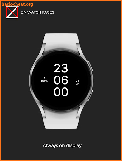 Black Flat Watch Face screenshot