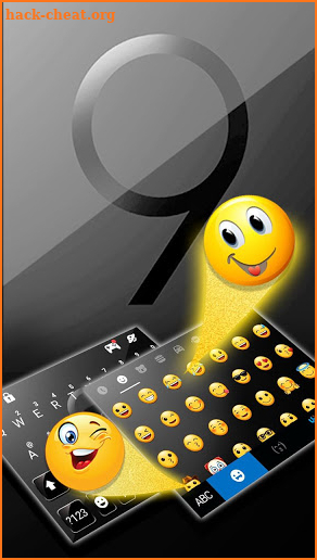 Black Galaxy S9 Keyboard Theme screenshot