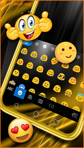 Black Gold Luxury Keyboard Theme screenshot