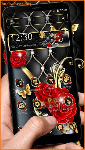 Black Gold Luxury Rose Theme screenshot