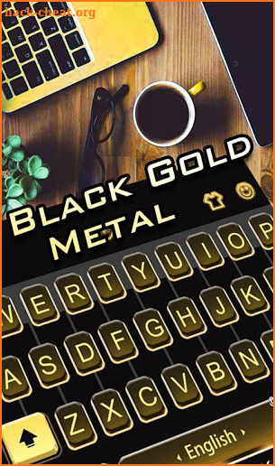 Black Gold Metal Keyboard Theme screenshot