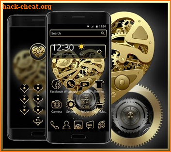 Black Golden Metal Theme screenshot