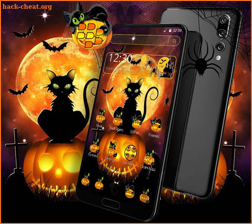 Black Halloween Cat Theme screenshot