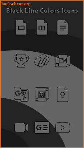 Black Line Gray - Frameless Icons screenshot