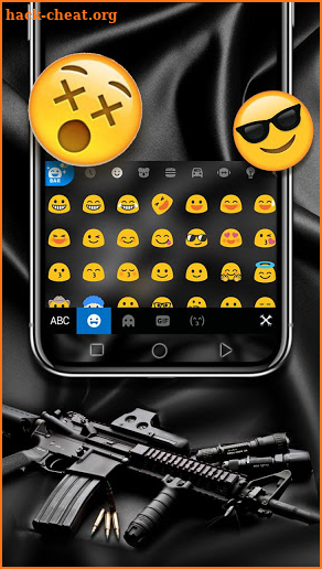 Black Machine Gun Keyboard Theme screenshot