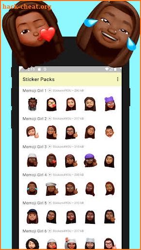 Black Memoji Stickers screenshot