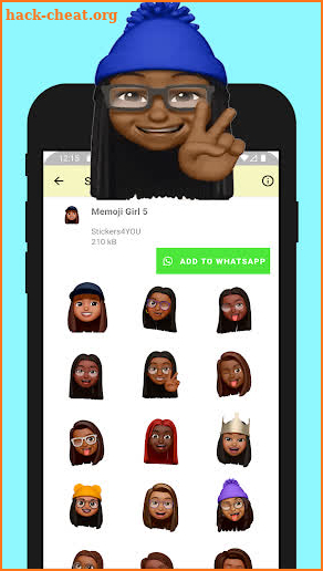 Black Memoji Stickers screenshot