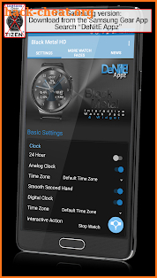 Black Metal HD Watch Face & Clock Widget screenshot