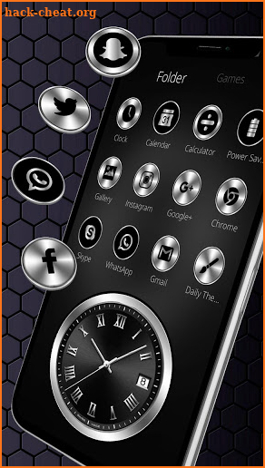 Black Metal Luxury Watch Theme screenshot