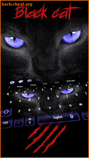 Black Panther Evil Cat Keyboard Theme screenshot