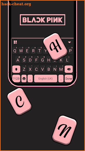 Black Pink Blink Keyboard Background screenshot