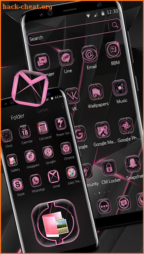 Black Pink Gentleman Theme screenshot