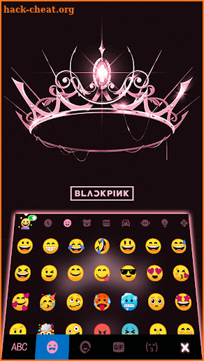 Black Pink Tiara Keyboard Background screenshot