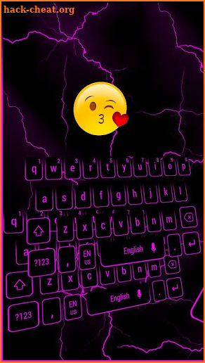 Black purple neon keyboard screenshot