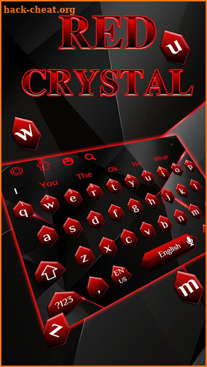 Black Red Crystal Diamond Keyboard screenshot