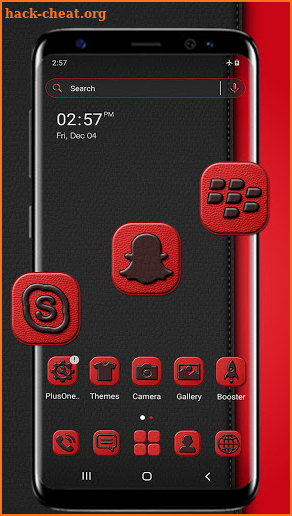 Black Red Leather Theme screenshot