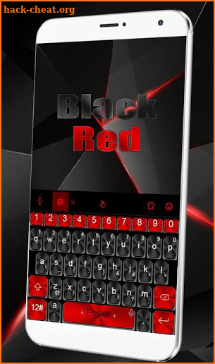 Black Red Metal Keyboard Theme screenshot