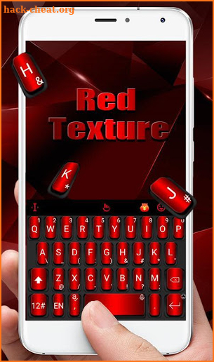 Black Red Texture Keyboard Theme screenshot