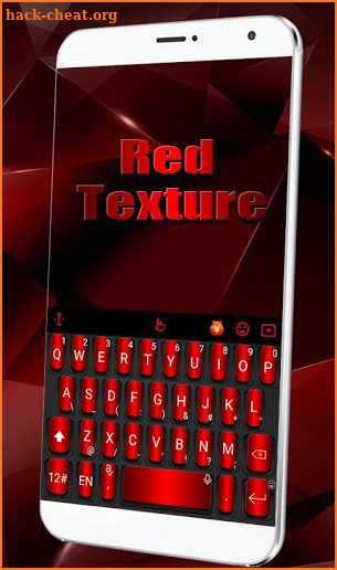 Black Red Texture Keyboard Theme screenshot