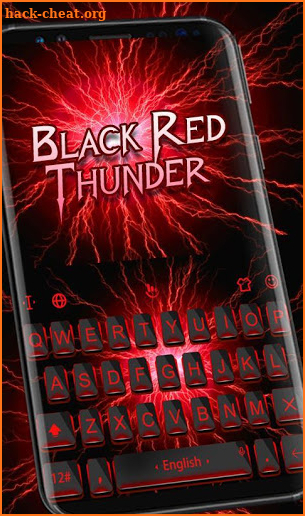 Black Red Thunder Keyboard Theme screenshot