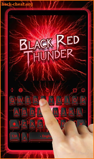 Black Red Thunder Keyboard Theme screenshot