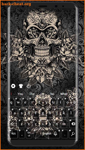 Black Rose Skull Keyboard screenshot