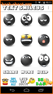 Black Smileys by Emoji World ™ screenshot