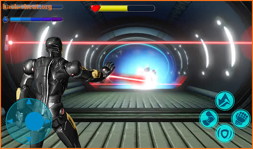 Black Super Iron Hero Robot 3D screenshot