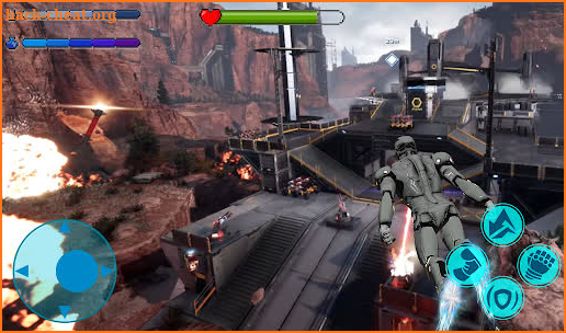 Black Super Iron Hero Robot 3D screenshot