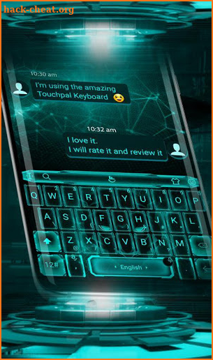 Black Tech Leopard Keyboard Theme screenshot