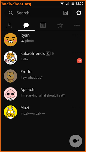 Black Theme - KakaoTalk Theme screenshot