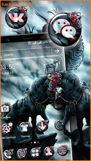 Black Warrior Horse Launcher Theme screenshot