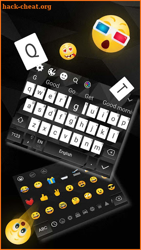 Black White Classic 3D Live Keyboard screenshot