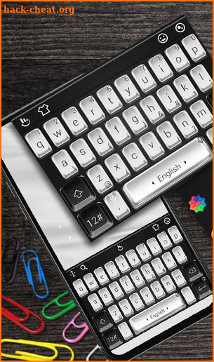 Black White Keyboard Theme screenshot