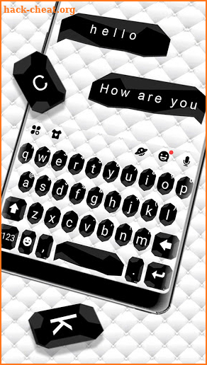 Black White SMS Keyboard Theme screenshot