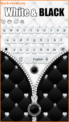 Black White Zipper Keyboard screenshot