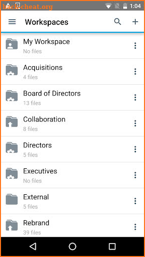 BlackBerry Workspaces screenshot