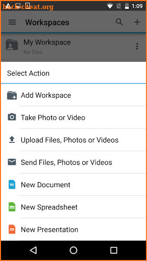 BlackBerry Workspaces screenshot