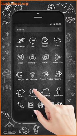 Blackboard Graffiti Launcher Theme HD Wallpapers screenshot