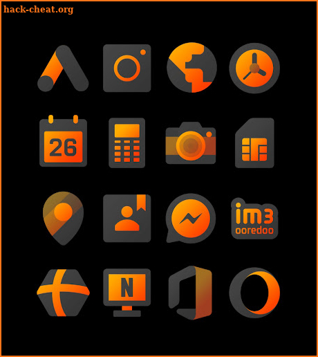 Blackdiant Orange - Icon Pack screenshot