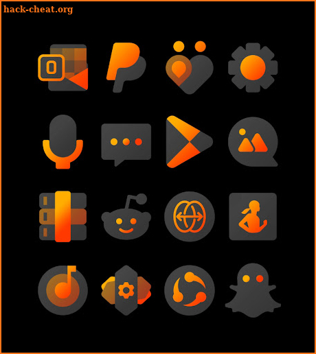 Blackdiant Orange - Icon Pack screenshot