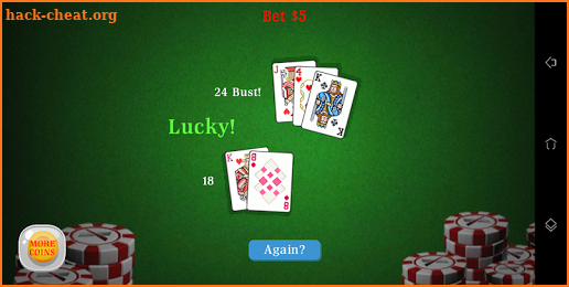 Blackjack 21 - card game screenshot