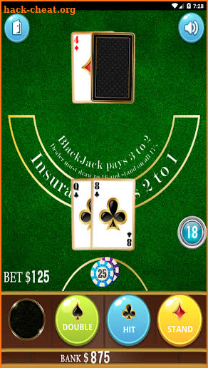 Blackjack 21 - free casino card game screenshot