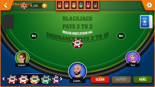 Blackjack 21 Vegas casino free card games screenshot